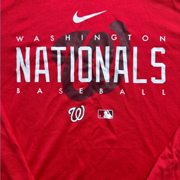 Nike Red Washington Nationals Long-Sleeve Tee - Picture 2 of 4